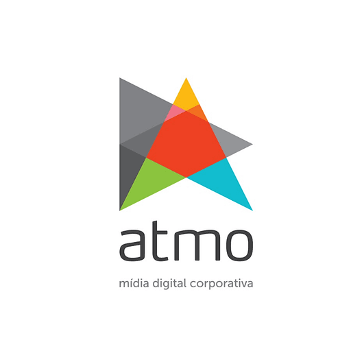Logo da franquia Atmo Mídia Digital Corporativa – Comunicação, Informática e Eletrônicos